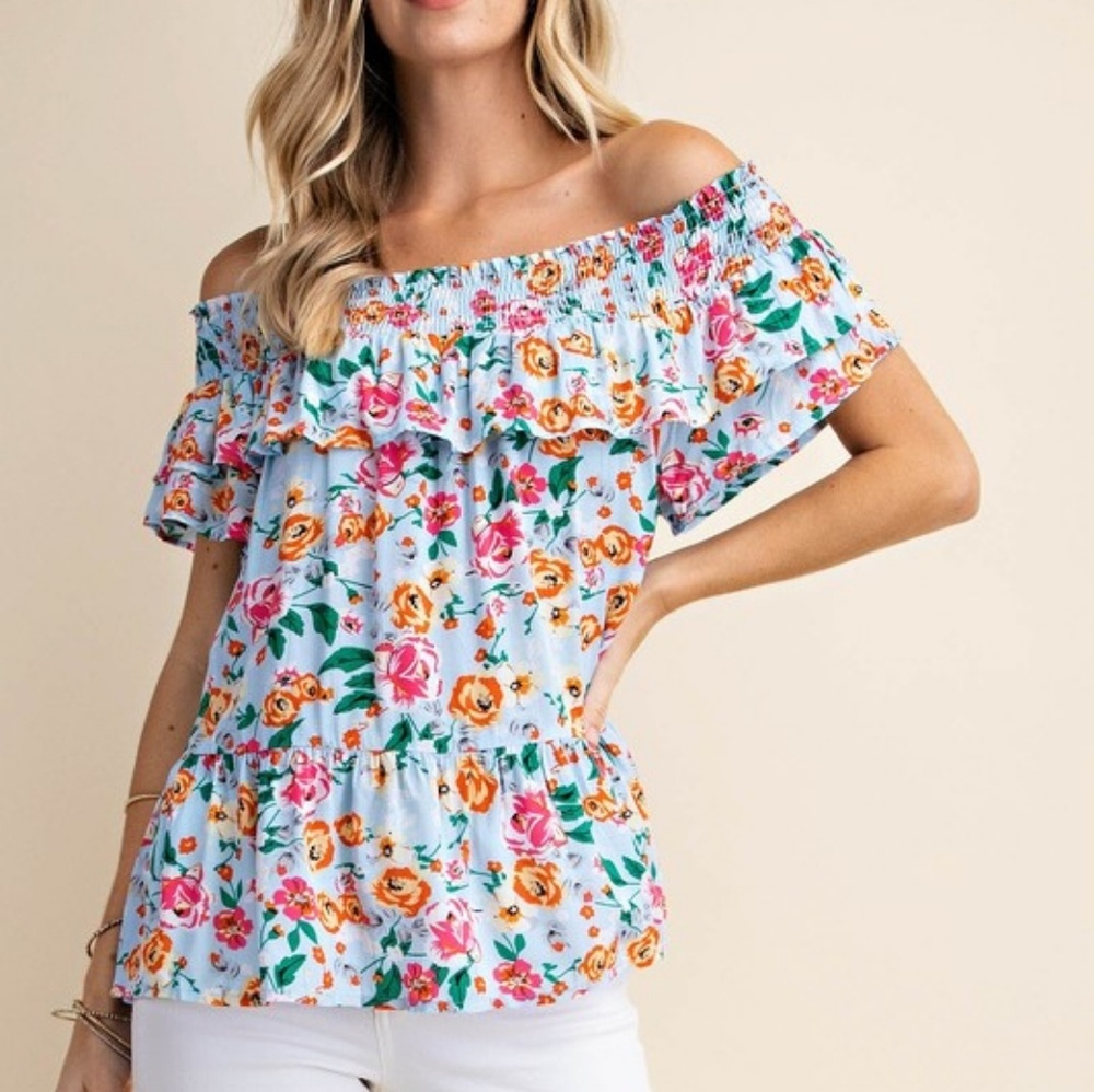 Floral Off The Shoulder Blouse NWT